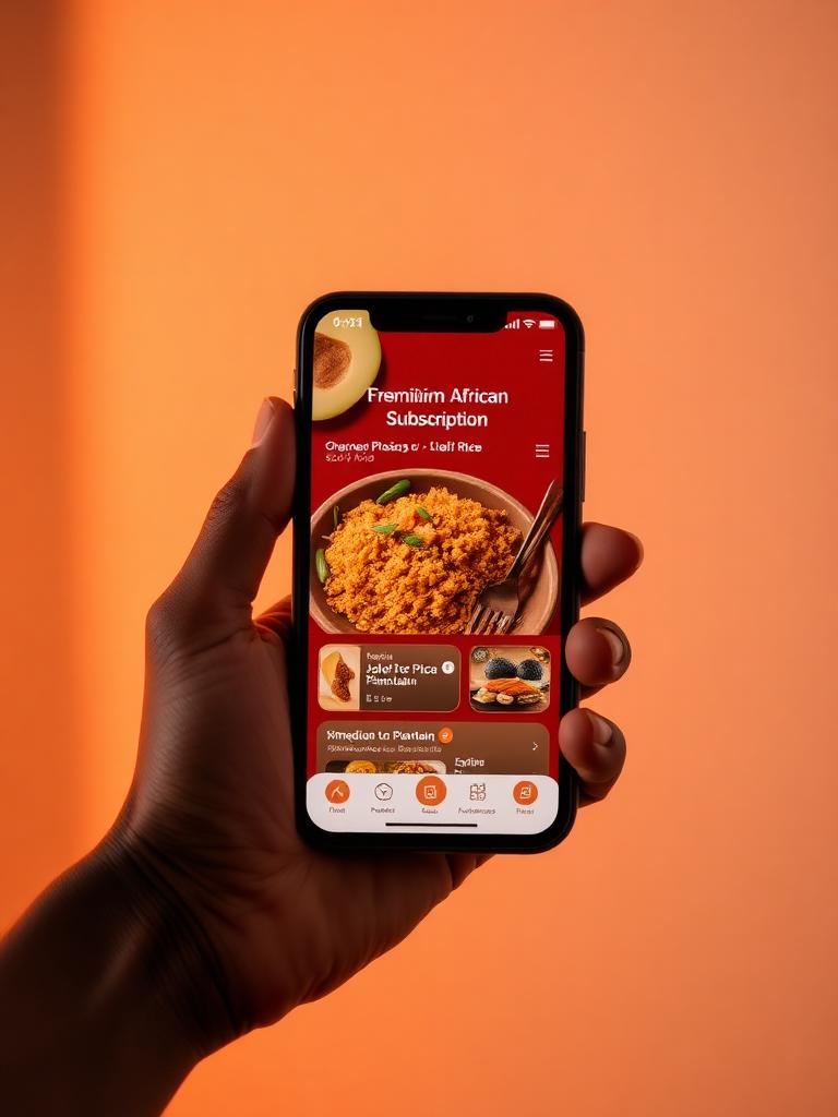 Choose your favourite meals on a phone